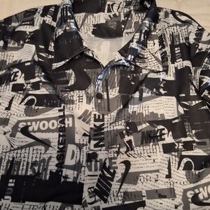 Nike Black and Gray Men's Shirt